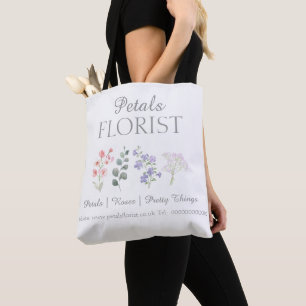 Moderne boetiek bloemist ondernemingsbranding draagtas