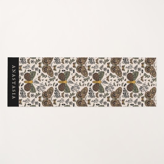 Moderne Boheemse Moth Wildflowers Abstract patroon Yogamat