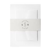 Moderne Boheemse Neutraal Beige bruiloft Uitnodigingen Wikkel (Voorkant Voorbeeld)