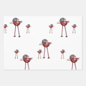 Moderne Boheemse Noordse vogel- en regenboogpatroo Inpakpapier Vel (Voorkant 2)