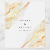 Moderne Boheemse Woestijn Waterverfwas Wijn Etiket (Enkel label)