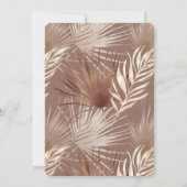 Moderne Bohemen Waterverf Floral Foto bruiloft Kaart (Achterkant)