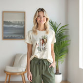 Moderne Bohemen Waterverf Florals Afstuderen Foto Tri-Blend Shirt