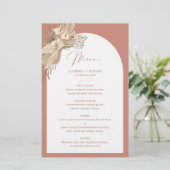 Moderne Bohemian Arch Wedding-menukaart (Staand voorkant)