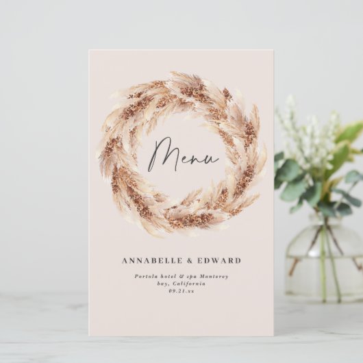 Moderne bohemische botanische pampagode (Staand voorkant)