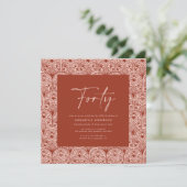 Moderne bohemische marokkaanse tera-cotta elegant  kaart (Staand voorkant)