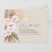 Moderne bohemische pampagode voor orchidee aankondigingskaart (Voorkant)