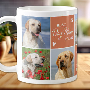 Moderne Boho 7 Fotocollage Gepersonaliseerde HOND Koffiemok