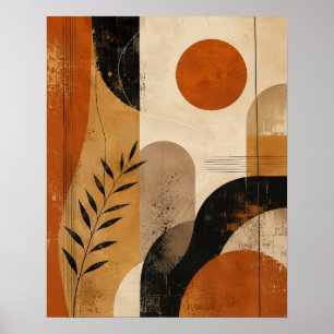 Moderne Boho Abstracte Geometrische Wandkunst – Wa Poster