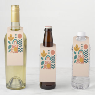 Moderne Boho Abstracte Natuur muurkunst Flessenhanger