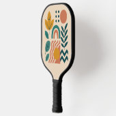 Moderne Boho Abstracte Natuur muurkunst Pickleball Paddle (Links)