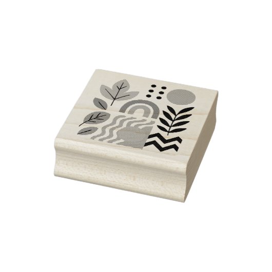 Moderne Boho Abstracte Natuur muurkunst Rubberstempel (Stempel)