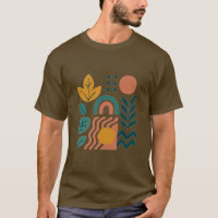 Moderne Boho Abstracte Natuur muurkunst