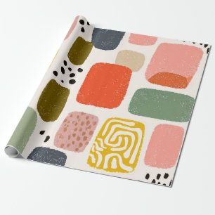 Moderne Boho Abstracte Watercolor Patroon Kleurr Cadeaupapier