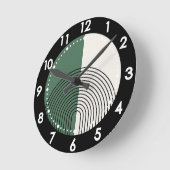 Moderne Boho Abstractie Ronde Klok (Hoek)
