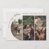 Moderne Boho Arch Beige Joy In All Things 4 Foto Feestdagenkaart (Voorkant)