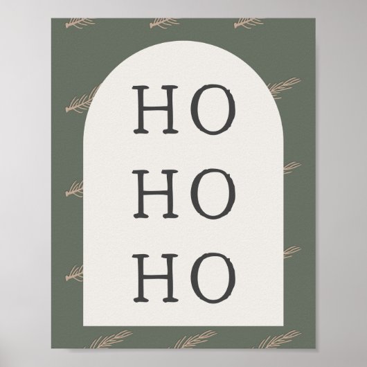 Moderne Boho Arch | Groen en goud om te printen Poster (Voorkant)