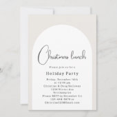 Moderne Boho Arch Kerstlunch Kaart (Voorkant)