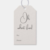 Moderne Boho Beige Oh Wat leuk om van en naar Cadeaulabel (Voorkant)