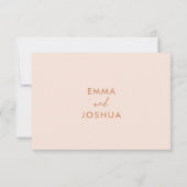 Moderne Boho Bloem QR Code Huwelijksreactie RSVP Kaartje (Achterkant)