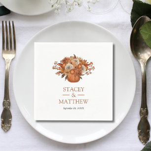 Moderne Boho Bloemen Met Pot Terracotta Huwelijk Servet