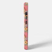 Moderne Boho Bloemenroze Case-Mate iPhone Case (Achterkant / Links)