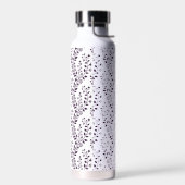 Moderne Boho Bloempatroon Pr Plum Wit Waterfles (Links)