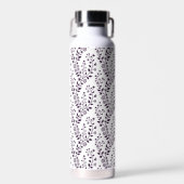 Moderne Boho Bloempatroon Pr Plum Wit Waterfles (Voorkant)