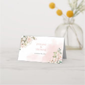 Moderne Boho blush roze rozen bloemengoud sparkles (Achterkant)