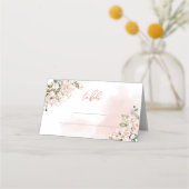Moderne Boho blush roze rozen bloemengoud sparkles (Voorkant)