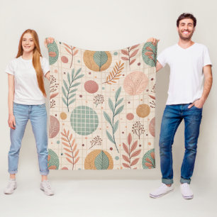 Moderne Boho Botanisch   Minimalistisch & Geometri Fleece Deken