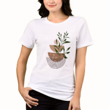 Moderne Boho Botanische Grafische T-Shirt