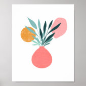 Moderne Boho Botanische Potplant Kunst Poster (Voorkant)