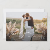 Moderne Boho Bruiloft Bedankkaart (Voorkant)