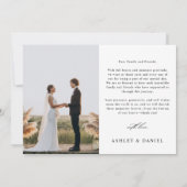 Moderne Boho Bruiloft Bedankkaart (Achterkant)