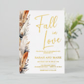 Moderne Boho bruiloft uitnodiging | Echt (Staand Voorkant)