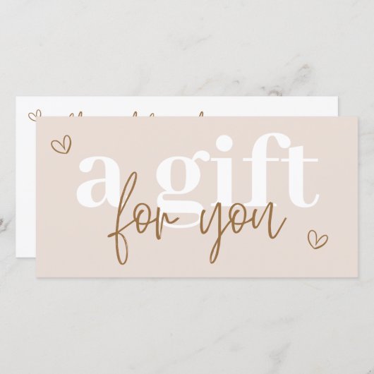 Moderne Boho Cadeaubon Certificaat (Voorkant / Achterkant)