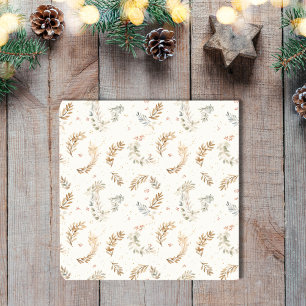 Moderne Boho Chic Neutraal Beige Boheemse Bladeren Bier Onderzetter