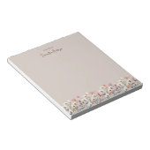 Moderne Boho Chic Wildflower Taupe Notitieblok (Schuin)
