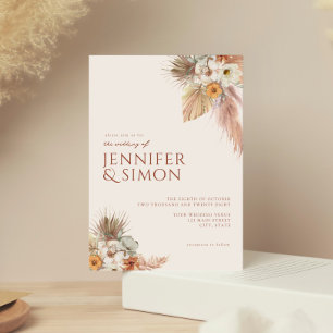 Moderne Boho chique bruiloft Kaart