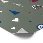 Moderne Boho Christmas Green Wall Art Print (Hoek)