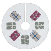 Moderne Boho Christmas Polka Dot Cadeau Boomrok Kerstboom Rok (Voorkant)