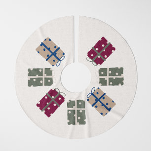 Moderne Boho Christmas Polka Dot Cadeau Boomrok Kerstboom Rok