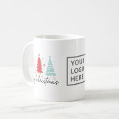 Moderne Boho Custom Logo Christmas Gift Mok (Voorkant links)