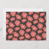 Moderne Boho Elegante Rode Bloemige Trouw  Kaart (Achterkant)