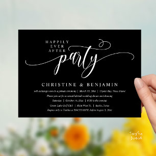 Moderne Boho Fijne Eind Feest Reception Party Kaart