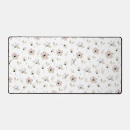 Moderne Boho Floral Design Desk Mat