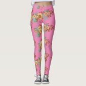 Moderne Boho Floral Home Decor Leggings (Voorkant)