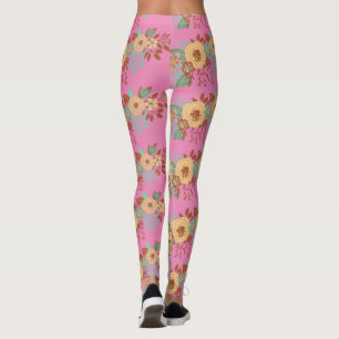 Moderne Boho Floral Home Decor Leggings