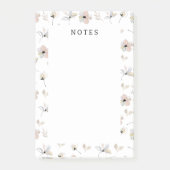 Moderne Boho Floral Post-It Notes (Voorkant)